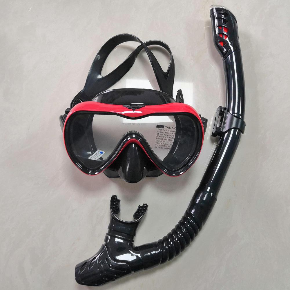 HD Tempered Glass Diving Mask And Waterproof Diving Snorkel