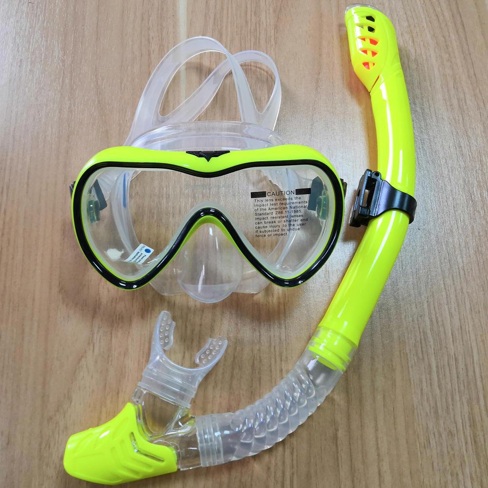 HD Tempered Glass Diving Mask And Waterproof Diving Snorkel