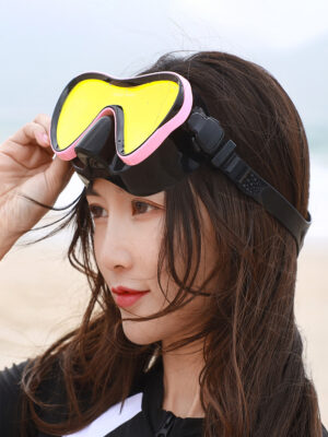 Colorful diving mirror Anti fog diving goggles UV resistant diving mask