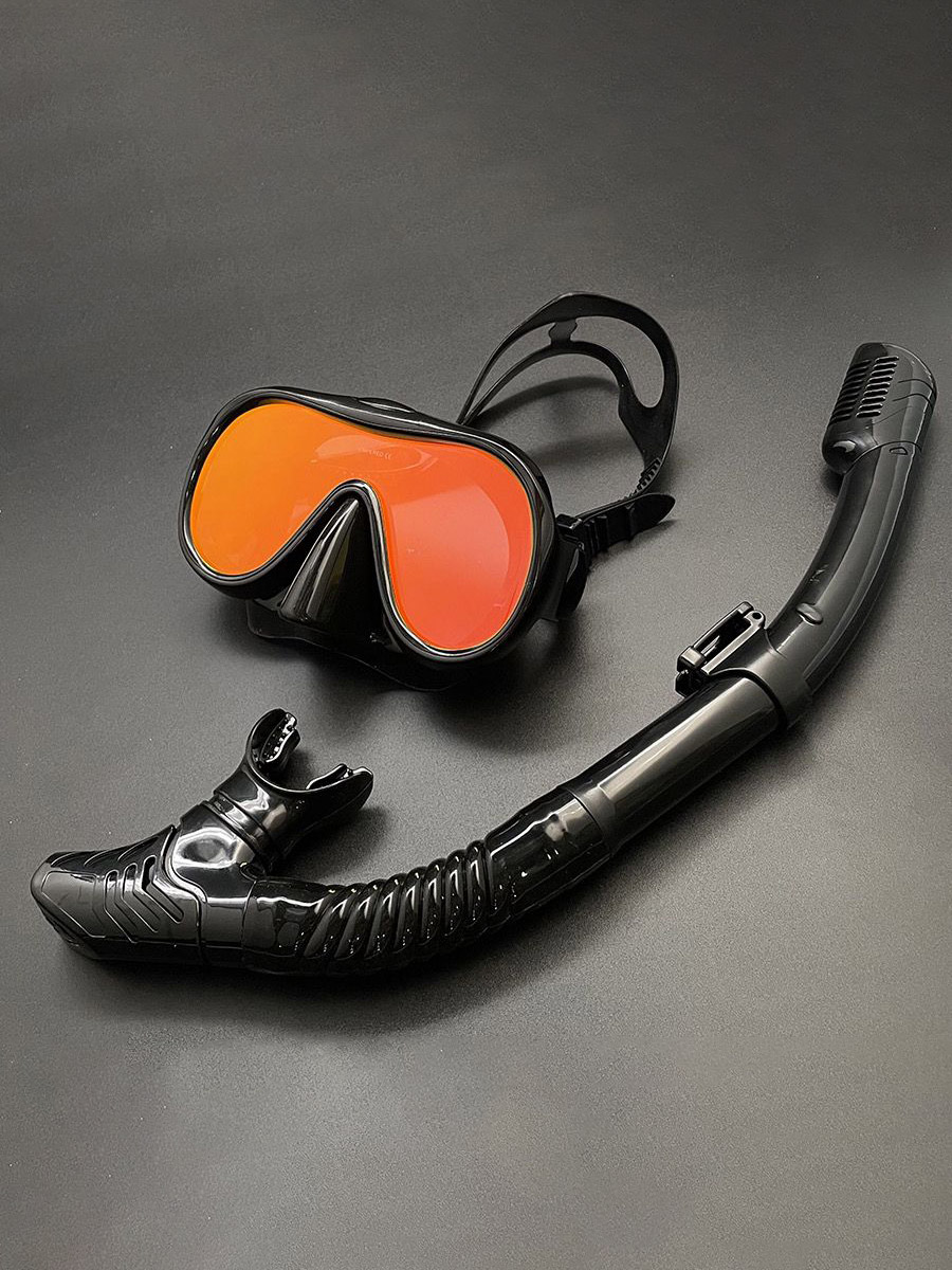 Colored Diving Goggles And Snorkel Anti-fog UV Protection