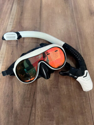 Colored Diving Goggles And Snorkel Anti-fog UV Protection