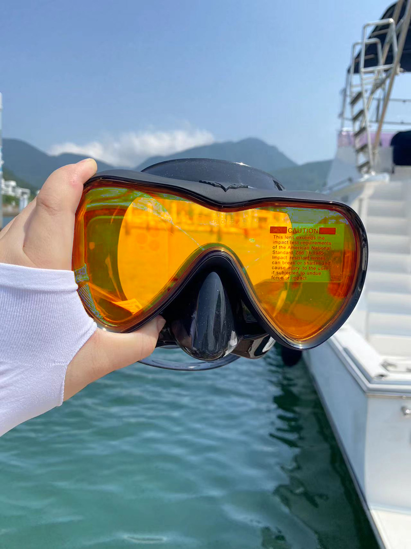 Colorful diving mirror Anti fog diving goggles UV resistant diving mask