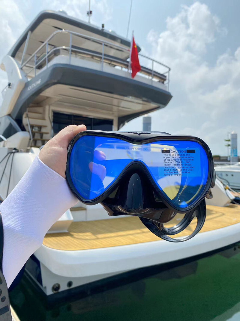 Colorful diving mirror Anti fog diving goggles UV resistant diving mask