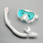 Colored Diving Goggles And Snorkel Anti-fog UV Protection